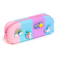 Organize your stationery in style with the Unicorn Magic Charms silicone pencil case—fun and functional!