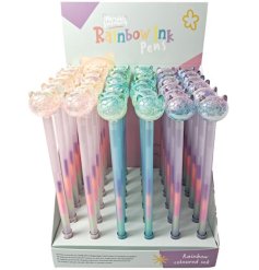 Add a splash of colour to your notes with the Cat Rainbow Ink Pen