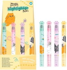 Add a splash of colur and creativity with the Beans & Co Cat 2-in-1 Highlighter & Stamp Wheel Pen