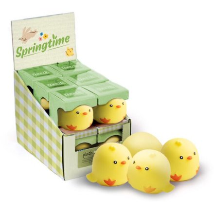 6.5cm Springtime Chick Squeezy Stretch Toy