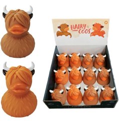 Add Scottish charm to bath time with the soft, cuddly Hairy Coos Highland Coo plush toy.