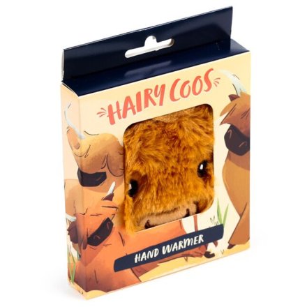 Keep warm and cozy with the charming Highland Coo Plush Hand Warmer.