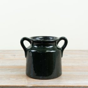 Bring a natural charm into your home with this elegant green-handled planter