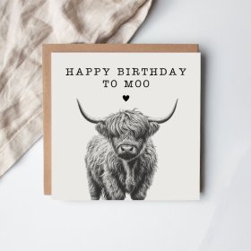 Celebrate in style with the *Happy Birthday To Moo* greeting card!
