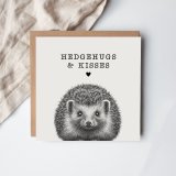 Send love and smiles with our charming Hedgehugs And Kisses card