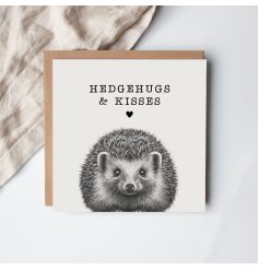 Share joy and warmth with our delightful Hedgehugs And Kisses greeting card.