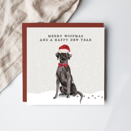 Merry Woofmas Greetings Card, 15cm 