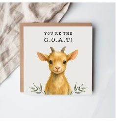 Honor the ultimate legend with the You're The G.o.a.t greeting card.