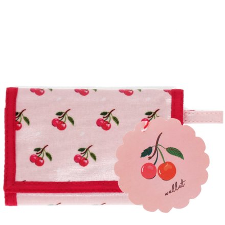 Adorable purse featuring a charming cherry pattern.