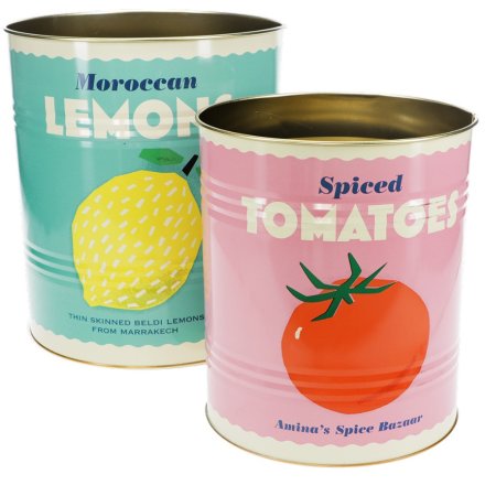 A retro-inspired metal tin for cheerful, vintage-style storage.