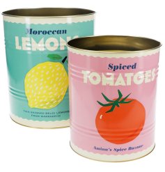 A retro-inspired metal tin for cheerful, vintage-style storage.