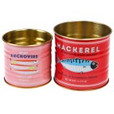 add some retro charm with this stylish  fish tins 