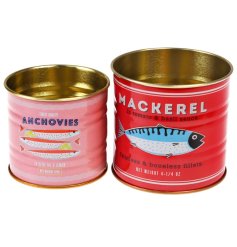 add some retro charm with this stylish  fish tins 