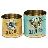 Keep your kitchen essentials fresh and stylish with these Olive Oil Mini Storage Tins