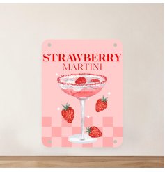 Add a pop of colour to your bar with this strawberry martini hanger 