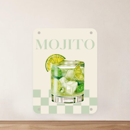 Mojito Metal Sign, 20cm 