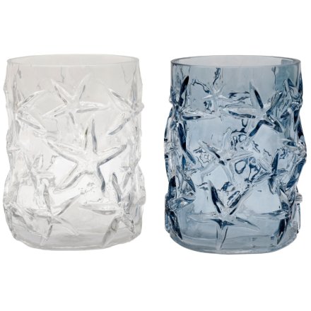 2/a Starfish Embossed Vase, 18cm 