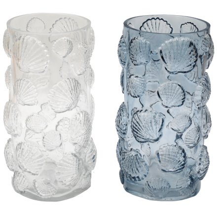 2/A Embossed Shells Vase, 26.5cm 