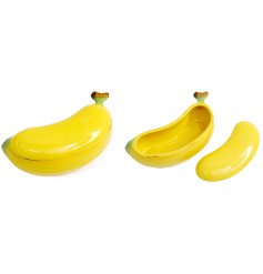 Brighten up your space with this playful banana-shaped storage pot!
