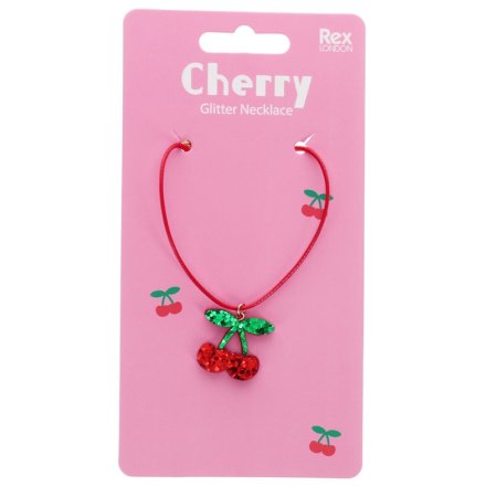Brighten your look with our sparkling Cherry Glitter Necklace, perfect for festive vibes!