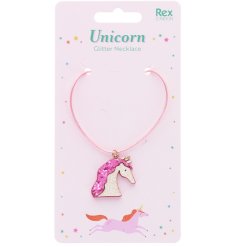Adorable unicorn pendant necklace with a charming design.