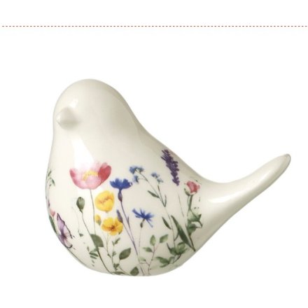 Bird with Floral Design, 9.2cm