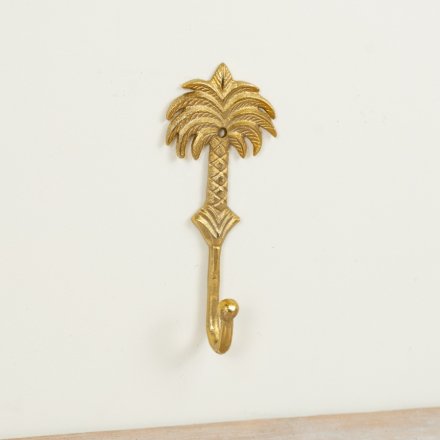 Gold Palm Tree Hook, 17cm 