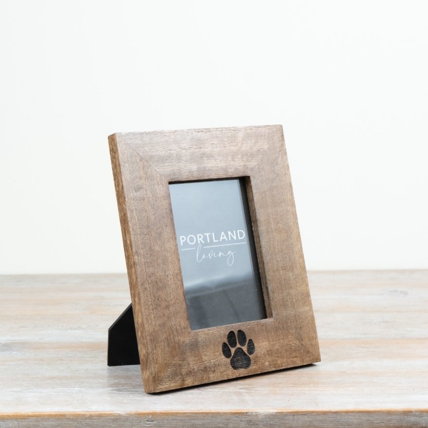 Wood 24.5cm Paw Print Picture Frame