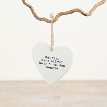 Nannie 9cm Hanging Heart Decoration