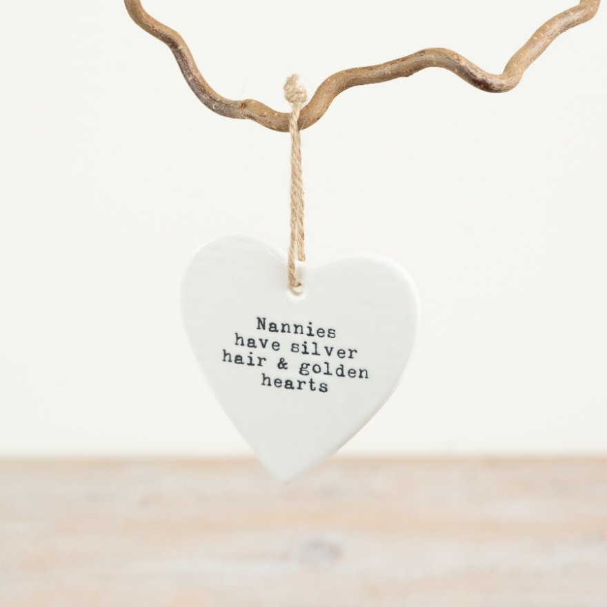 9cm Nannie Hanging Heart Deco