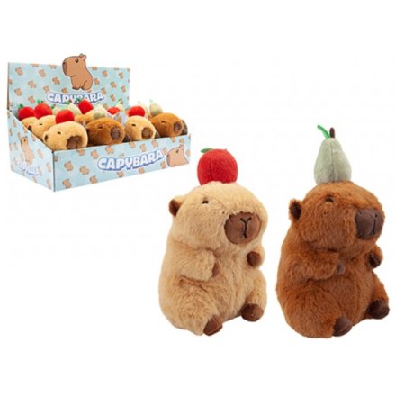 2/A  Capybara Plush Soft Toys with Fruit, 14cm 