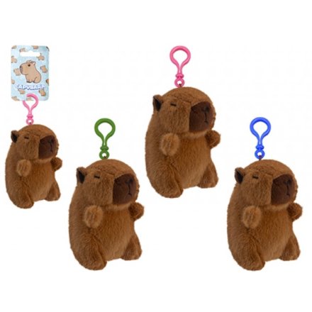 3/A Capybara Clip on Toy, 10cm 