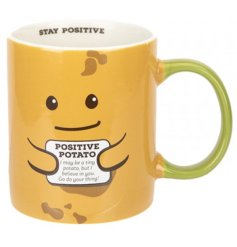 Enjoy your favourite hot drinks in style with the positive potato mug