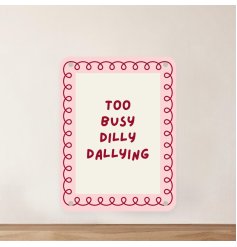 A delightful and clever metal sign with plenty of charm.