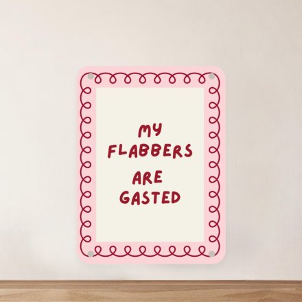 20cm My Flabbers Are Gasted Metal Sign
