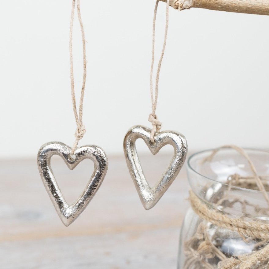 5cm Silver Effect Heart