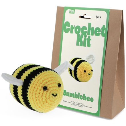Create your own charming Bumblebee with this all-in-one Crochet Kit