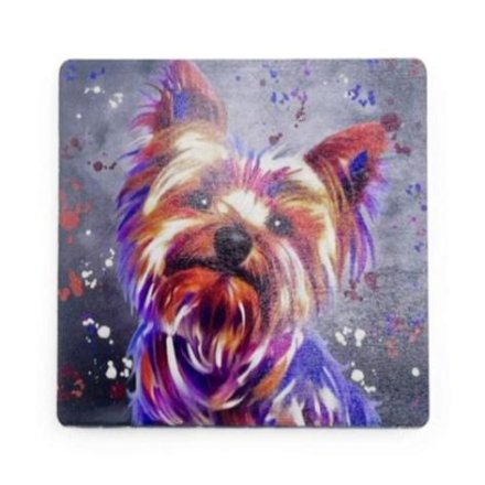 10cm Yorkie MDF Coaster