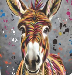 Bring charm to your space with the playful Aquamarine Donkey Coaster.