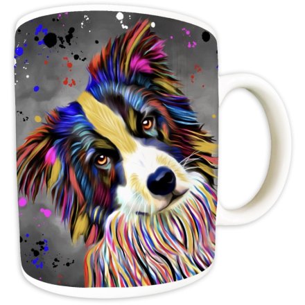 9.5cm Collie Coffee Mug