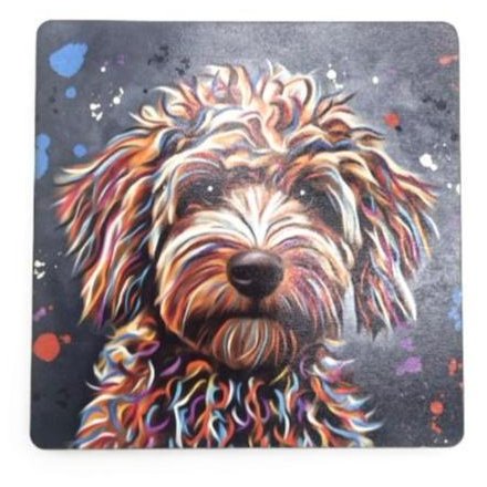 10cm Labradoodle MDF Coaster