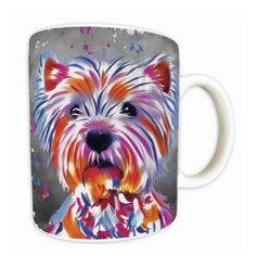 Enjoy your drink with the Aquamarine Westie Mug, 