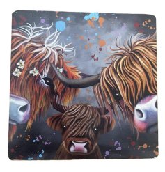 Add a touch of Scotland with this charming herd coaster.