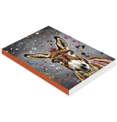 a charming donkey design plain paper notebook 
