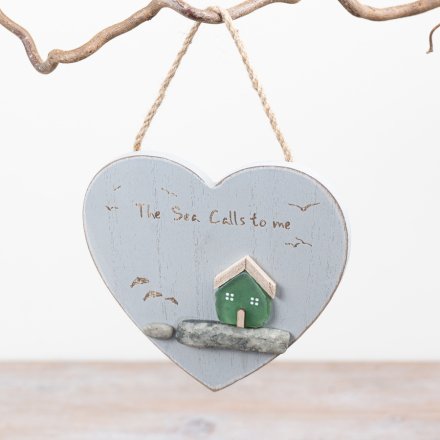 Seaside Heart Hanger, 15cm 