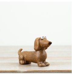 Charming polyresin Sausage Dog figurine