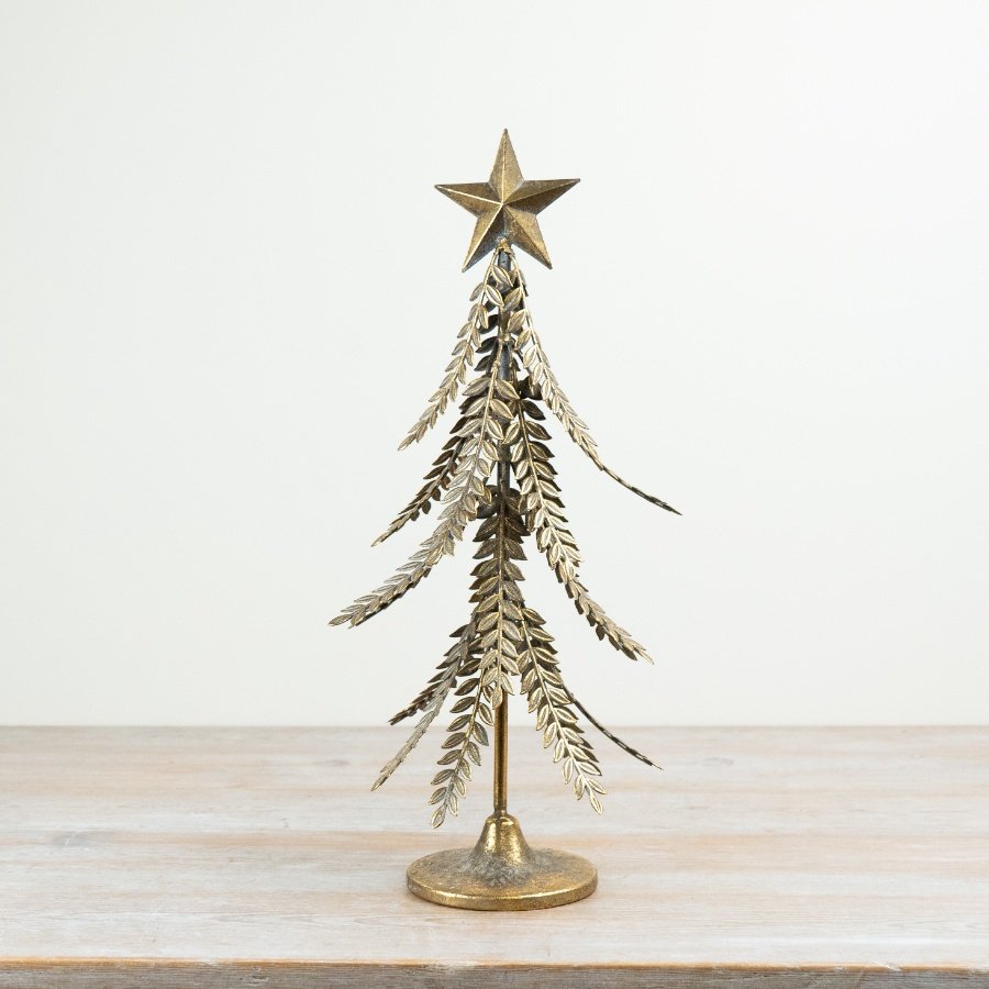 Add refined metallic detail to festive collections with this decorative metal Christmas tree.