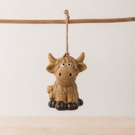Highland Cow Tree Hanger, 6.9cm 