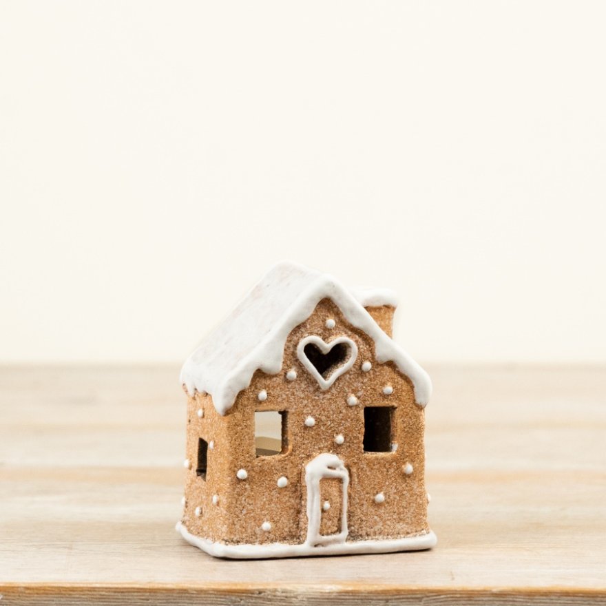 12cm Gingerbread House Tealight Holder
