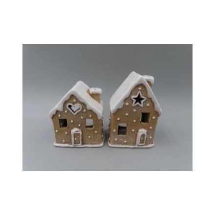 2/A 12cm Gingerbread House Tealight Holder